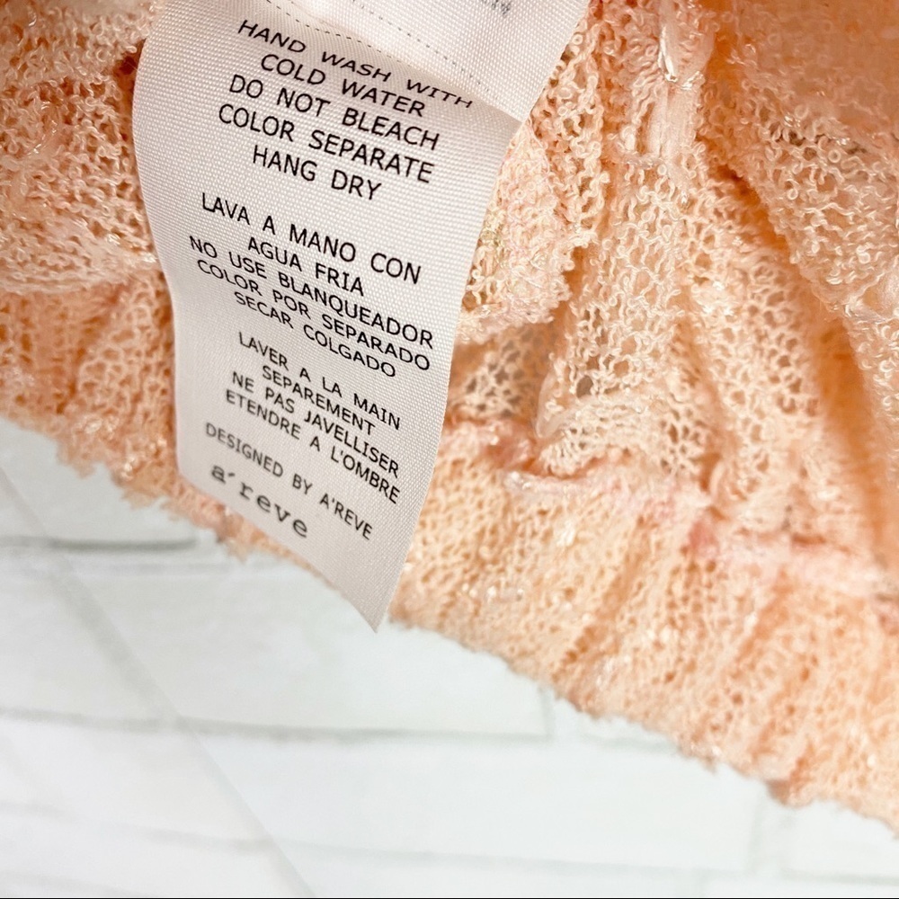 a'reve Boho Peach Lace Top - Picture 5 of 9